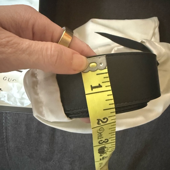 🚨Authentic🚨Gucci Black Leather Belt Marmont - Picture 4 of 12